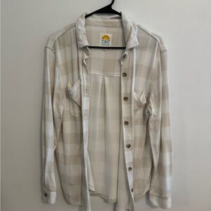 C&C California Beige Plaid Jacket